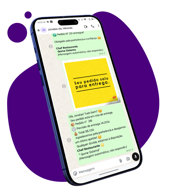 Integração com WhatsApp - Sistema Food